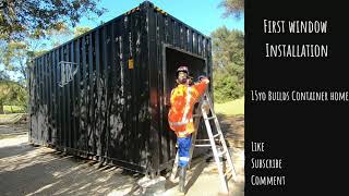 Shipping Container Home Build #9 - How we installed a window