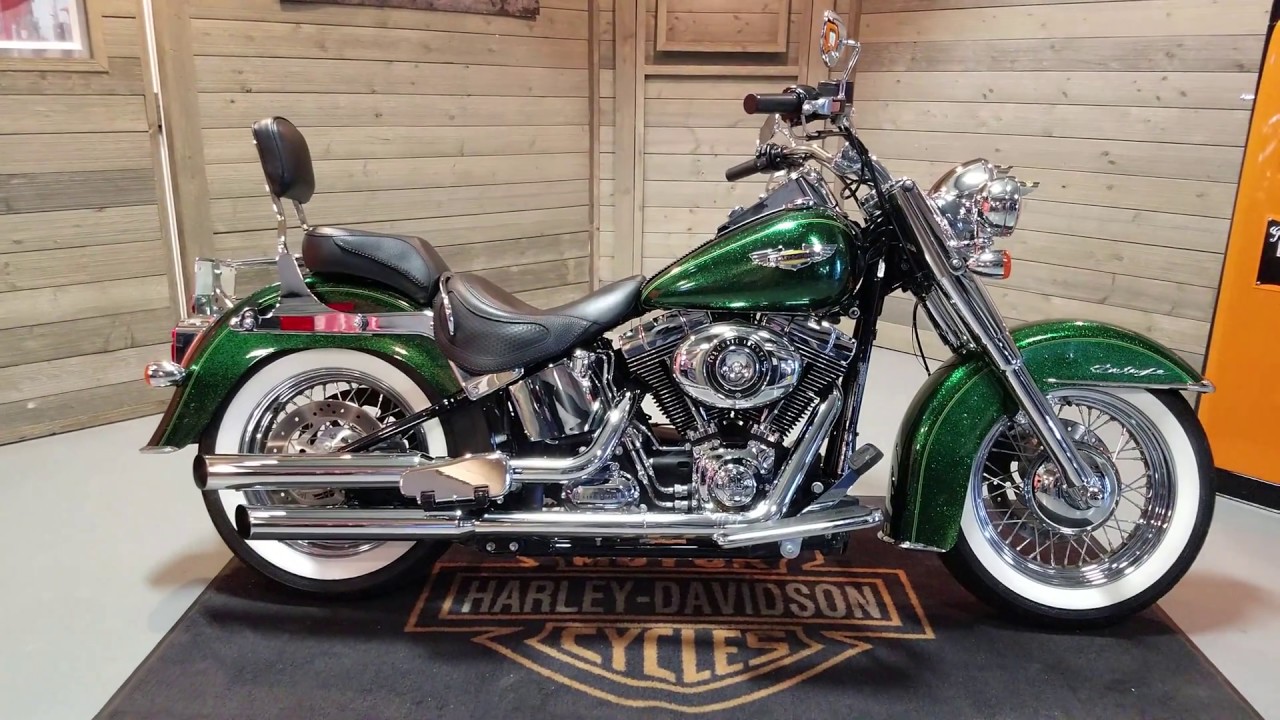 SOLD 2013 Softail  Deluxe FLSTN hard candy lucky green  