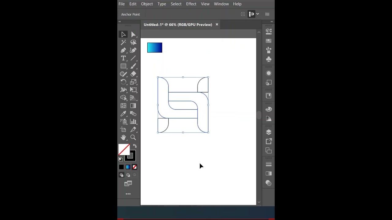 Beautiful H Letter Logo Design in Illustrator | 