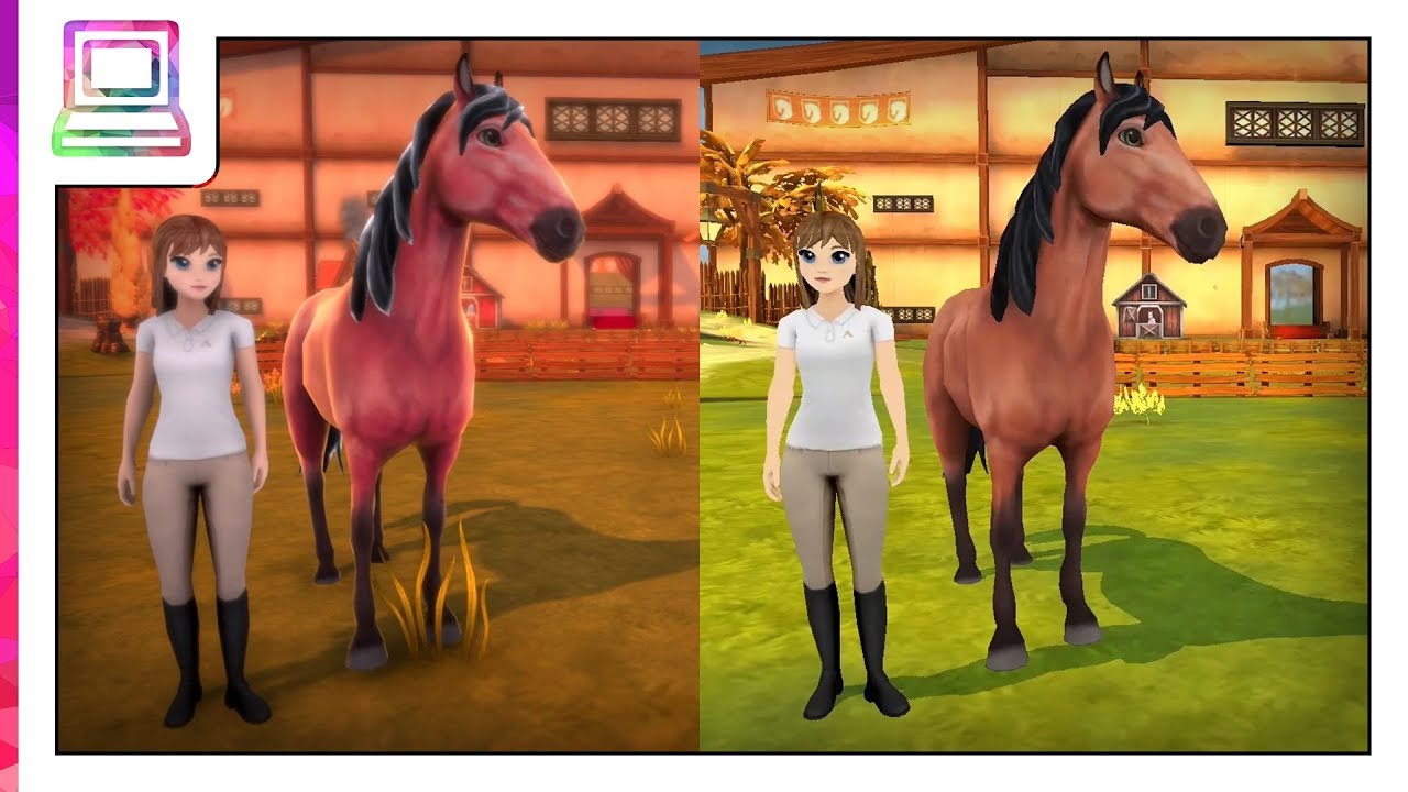 Horse Riding Tales - PC vs. Mobile Comparison (Horse Game) - YouTube