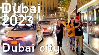 Dubai City Walking Tour 4K | Burj Khalifa, Dubai Fountain, Downtown Dubai | United Arab Emirates 🇦🇪