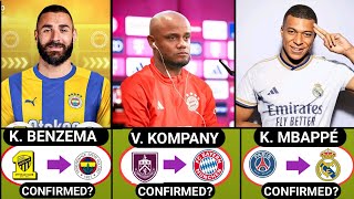 💥CONFIRMED TRANSFERS SUMMER 2024, KYLIAN MBAPPÉ TO MADRID, KOMPANY TO BAYERN, BENZEMA TO FENERBAHCE