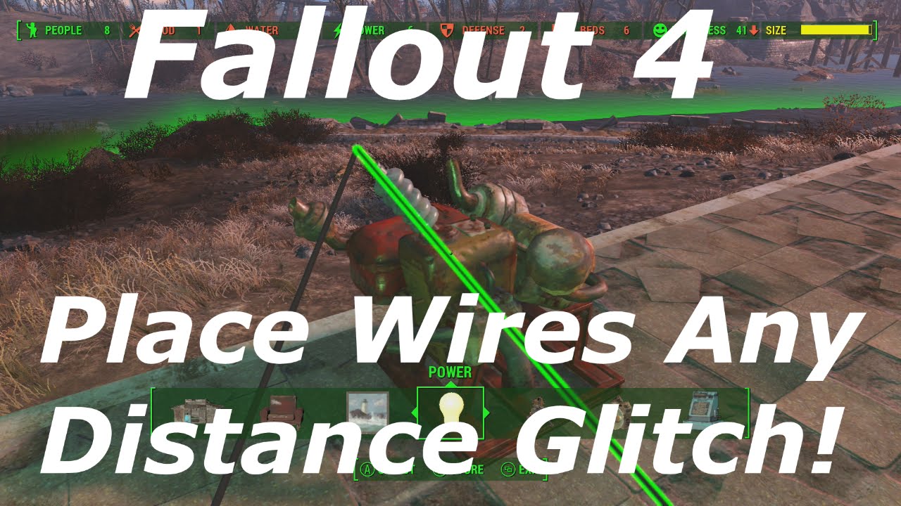 Fallout 4 Place Wires Any Distance In Your Settlement Glitch / Exploit