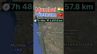 Mumbai To Vietnam Flight Route