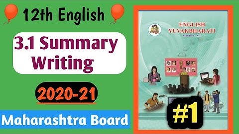 Section 3/3.1 Summary writing