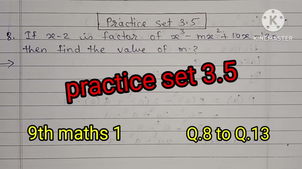 practice set 3.5 9th maths 1