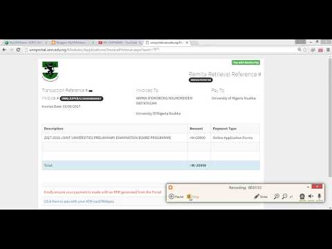 HOW TO GENERATE JUPEB INVOICE