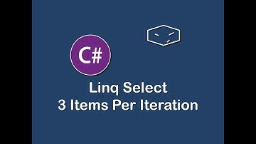 linq select 3 items per iteration in c#