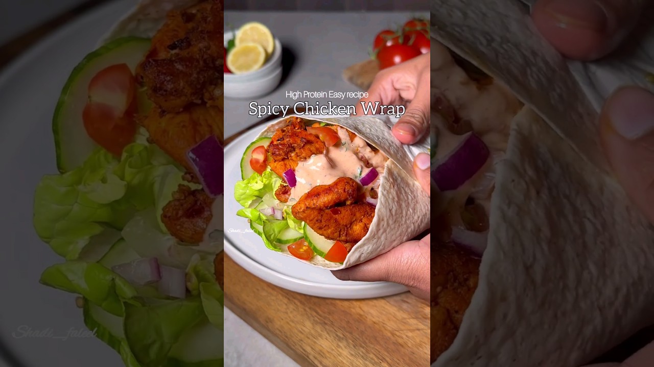 High Protein Spicy Chicken Wraps