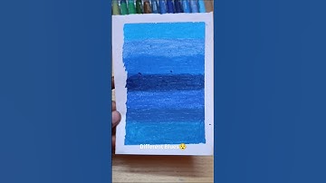 7 Different blue colours 1light 2cobalt hue 3cerulean hue 4prussian 5ultramarine 6antwerp 7brilliant