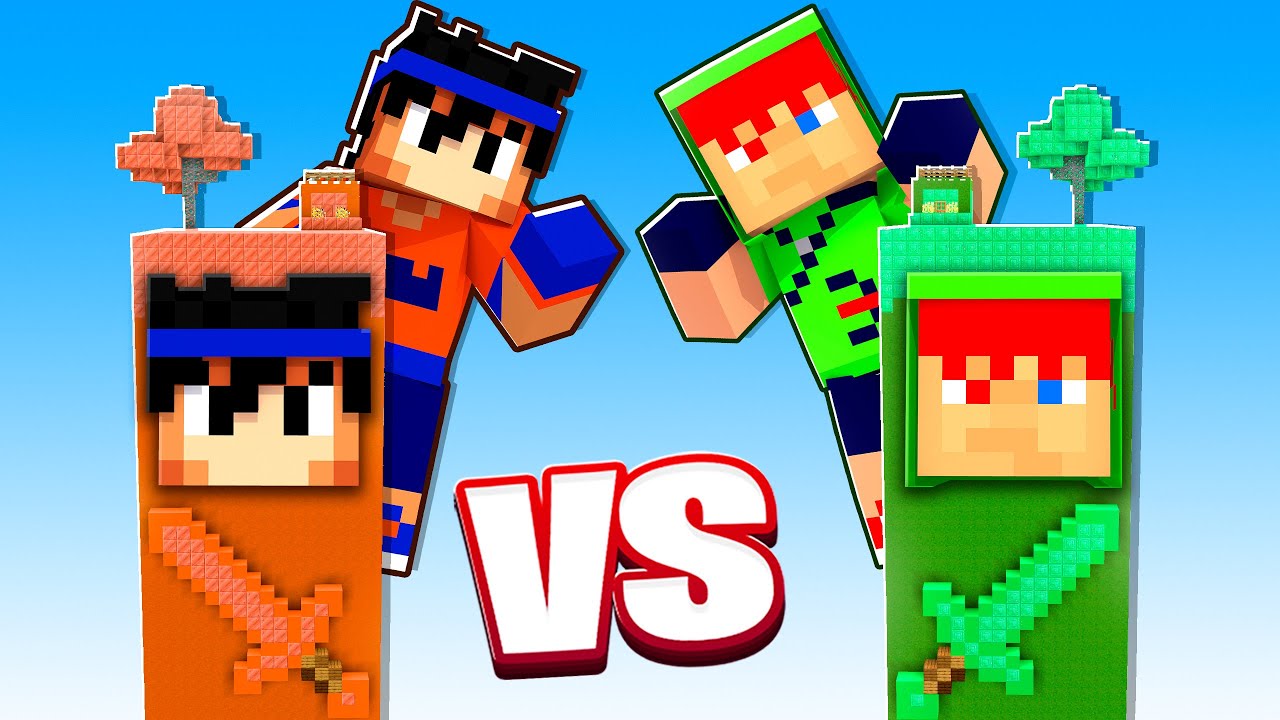 ILHA DO ROBIN HOOD VS ILHA DO HEYDAVI NO MINECRAFT!! SORTE OU AZAR?