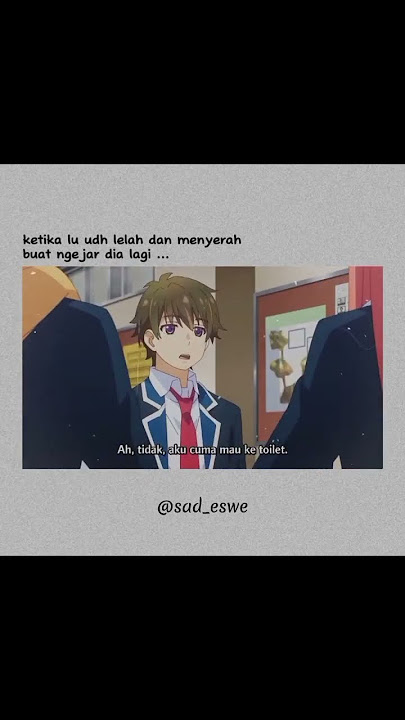 'kau boleh mencintainya, tapi biarkan dia mencintai orang lain' #anime #animesadmoment #yumemiru