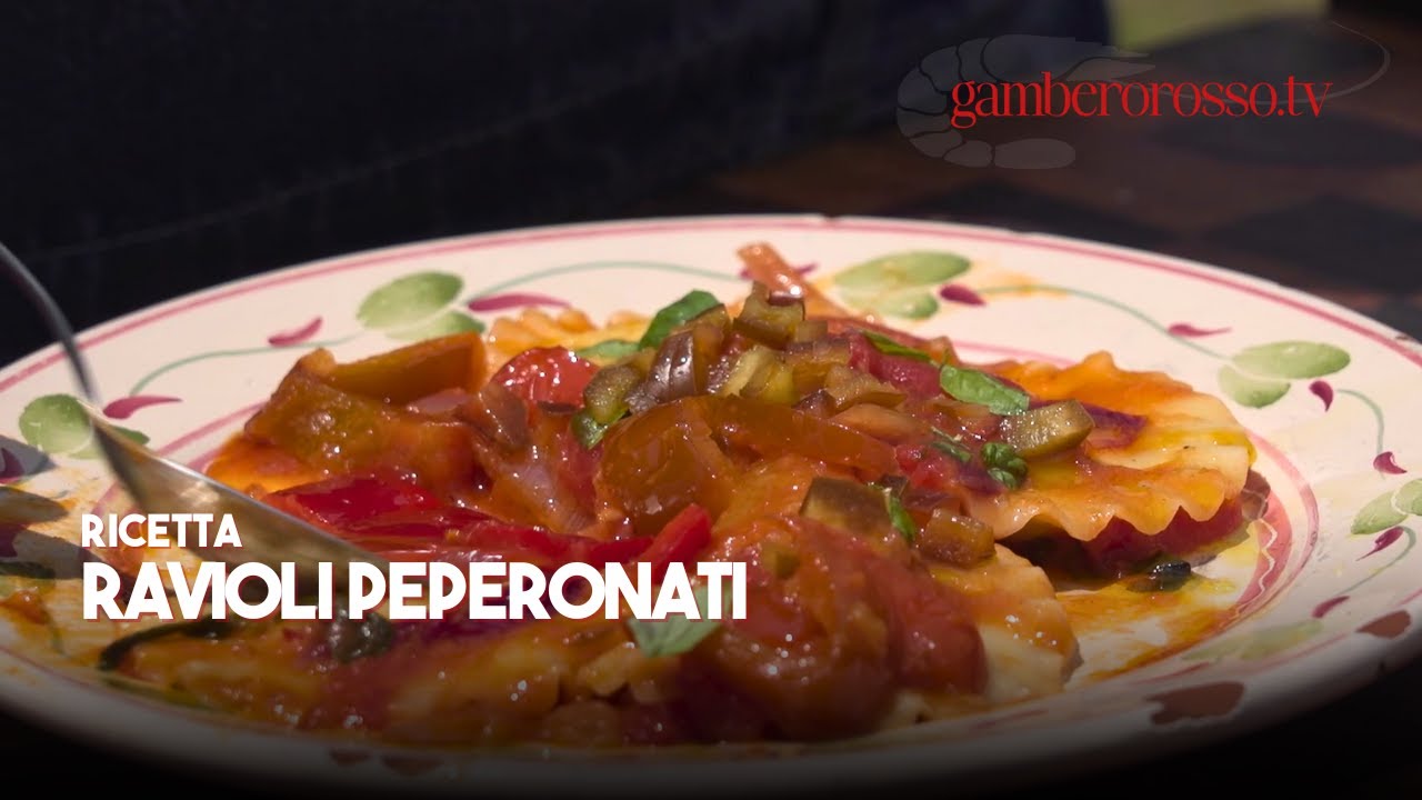 Ravioli with Peperonata Sauce