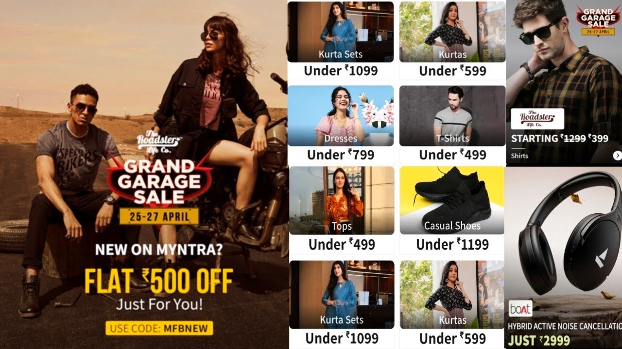 Myntra Grand Garage Sale Is Live Myntra Offers Today Myntra Coupon