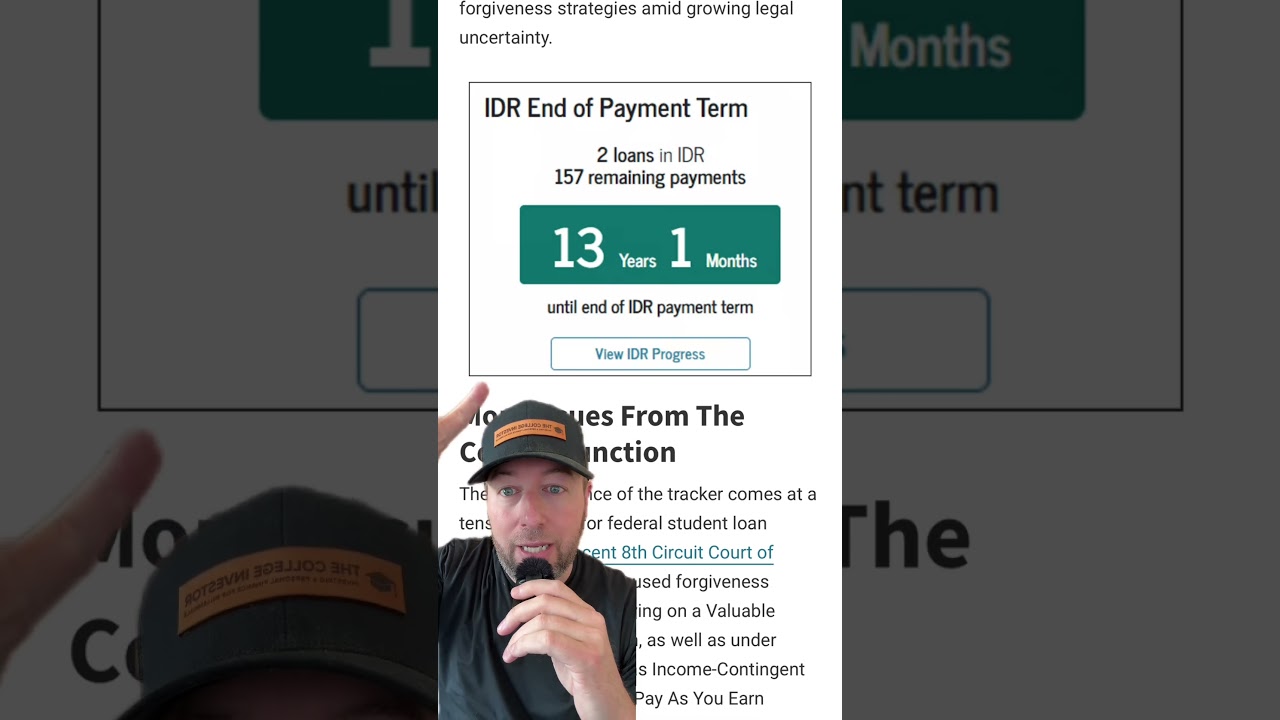 The IDR loan forgiveness tracker has been removed from StudentAid 