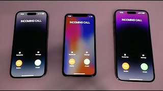 iPhone X vs 14 Pro Max vs 14 Pro Incoming Call