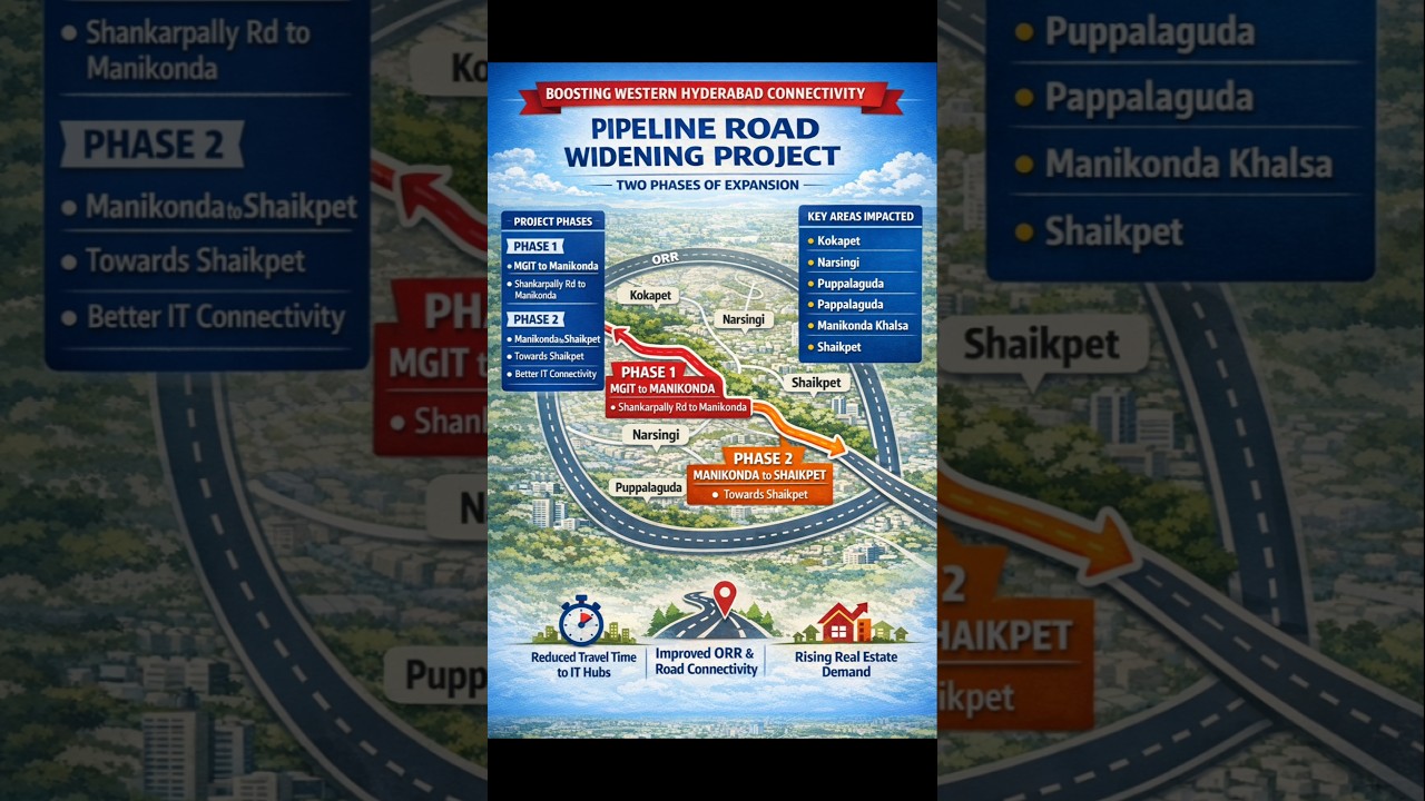 Shankarpally to Shaikpet Direct Connectivity | West Hyderabad Boom 