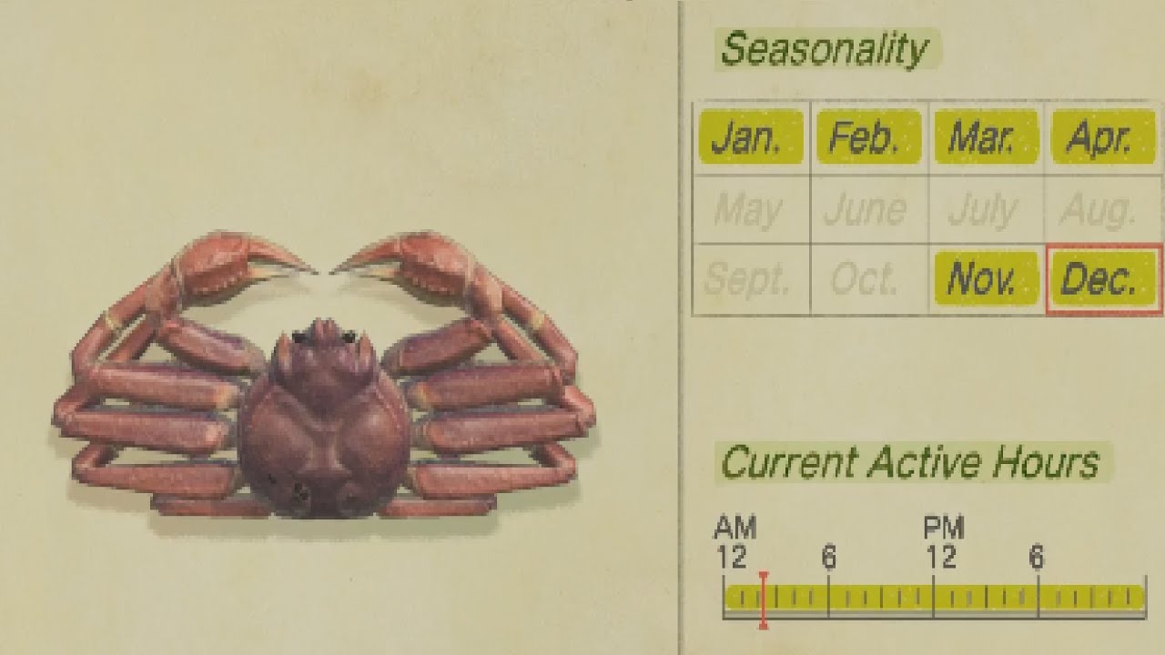 How To Catch Snow Crab In Animal Crossing New Horizons And Turn In