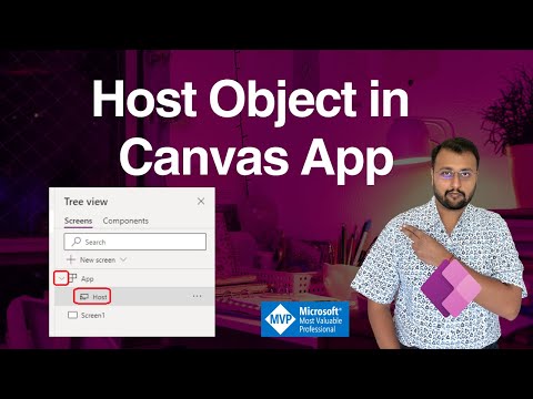 Host Object in Power Apps Canvas Application