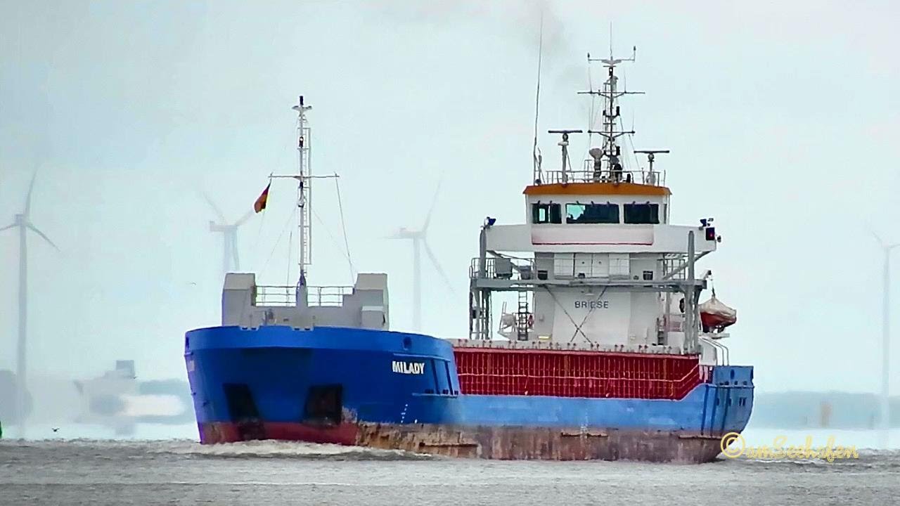 coaster MILADY ZDHE6 IMO 9319430 Emden cargo seaship merchant vessel