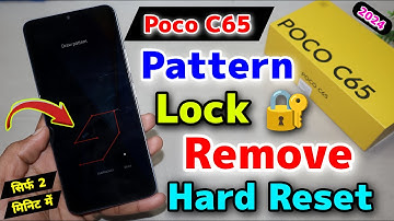 Poco C65 Pattern Lock Remove || Poco C65 Hard Reset || Poco C65 Frp Bypass ⚡⚡