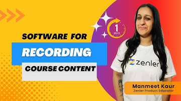 Software for recording an online course || 1-Minute Marketing from Zenler ⏰