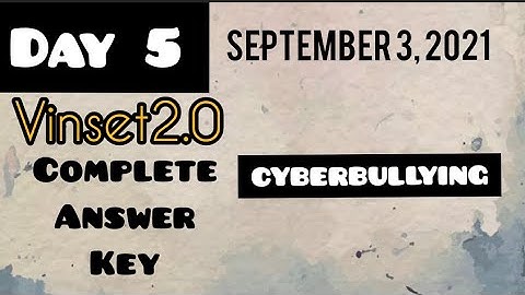 Vinset2.0 Day 5 | CYBERBULLYING #deped #vinset2day5 #inset2021