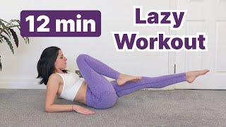 Lazy Floor Workout | 12 Min Core & Glutes Routine (No Equipment, All on the Mat)