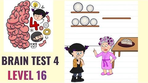 🧠 Brain Test 4 Level 16 | I must get through Granny Amy to eat more cake! | Walkthrough