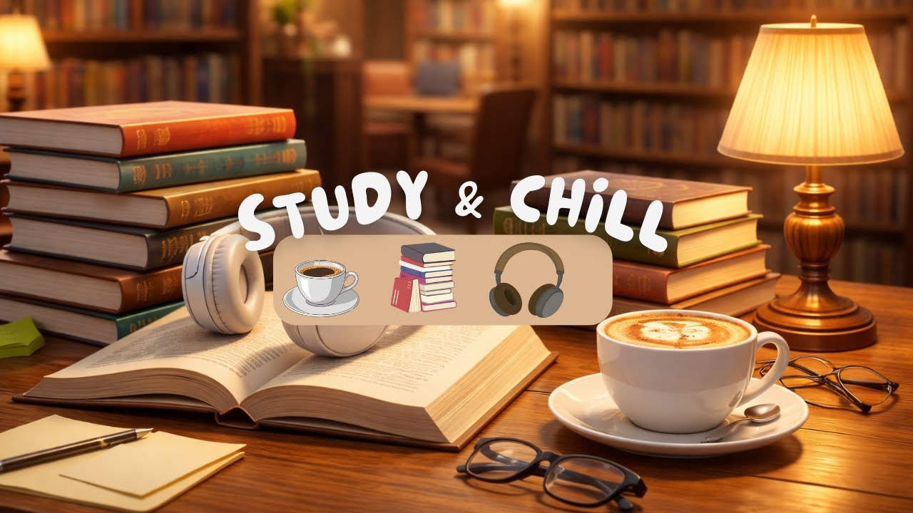 Cozy Study Ambience  Coffee, Books & Chill Music (2 Hours)