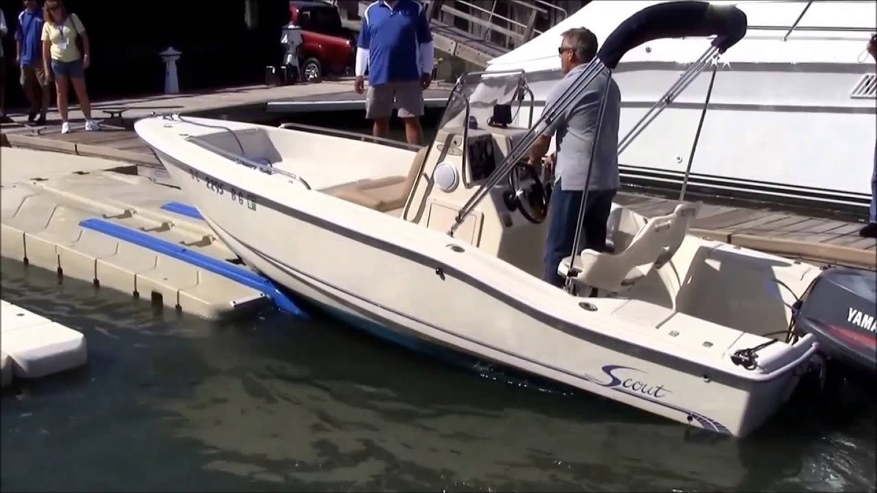 EZ Dock Boat Port - Drive On Drive OFf - YouTube