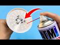 Spray paint onto the broken LED light bulb and you'll be surprised by the result!