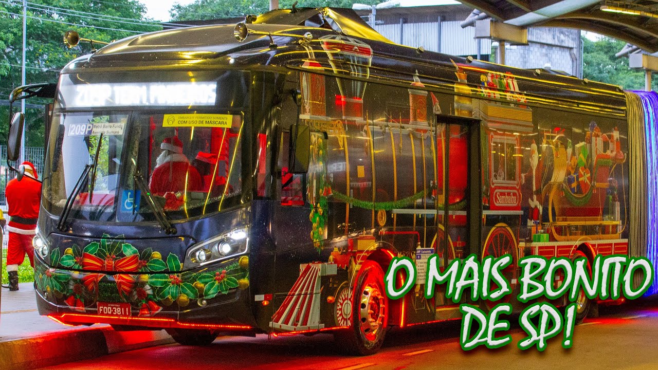 Ônibus Enfeitado de Natal Mais Bonito de São Paulo - Superarticulado da Sambaíba