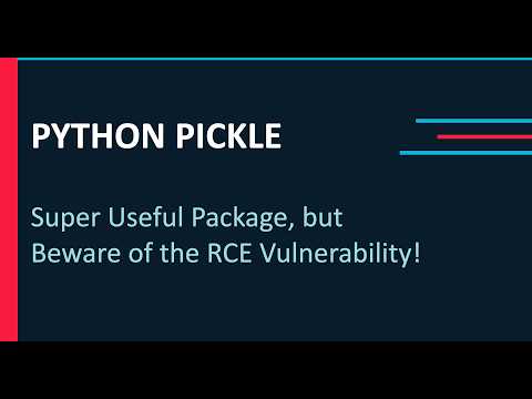 What is RCE Vulnerabilty in Python Pickle?