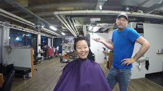 Japanese Couple get Short Haircuts