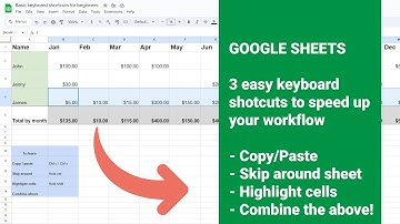 Three EASY keyboard shortcuts for Google Sheets - speed up your workflow!