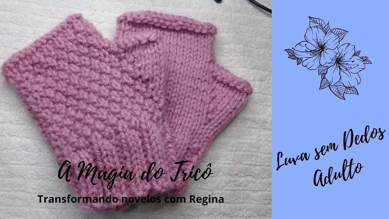 Luva de Trico sem Dedos - Adulto
