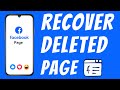 How to Recover Deleted Facebook Page - Restore deleted Facebook page