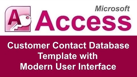 WSI - Customer Contact Database Template with Enhanced User Interface