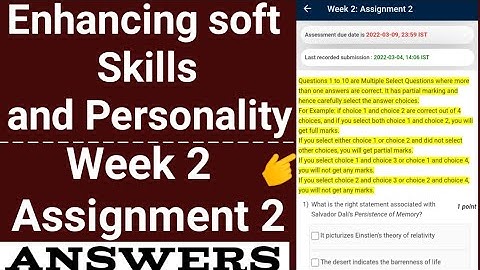 NPTEL-2022 | Enhancing Soft Skills & Personality | Assignment-2 | Most Probable Answers