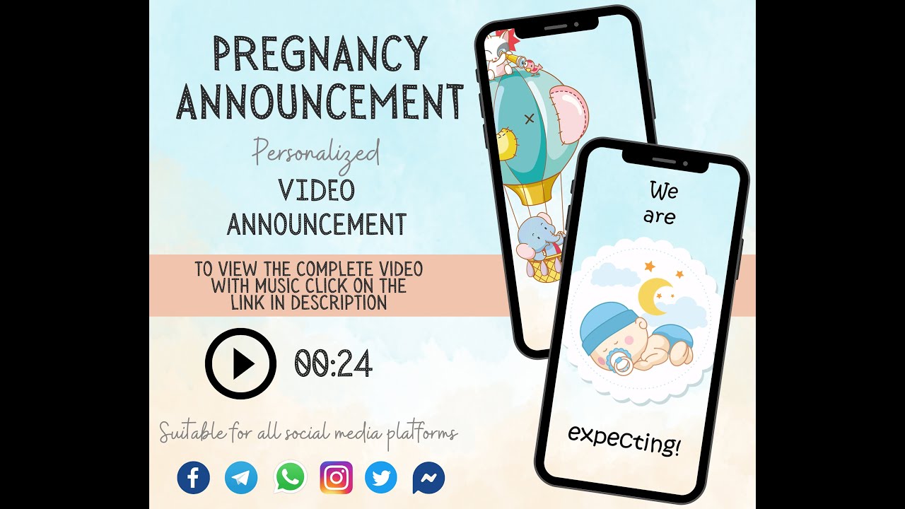 VIDEO Pregnancy Announcement, Personalized Baby Reveal Idea to announce you are pregnant