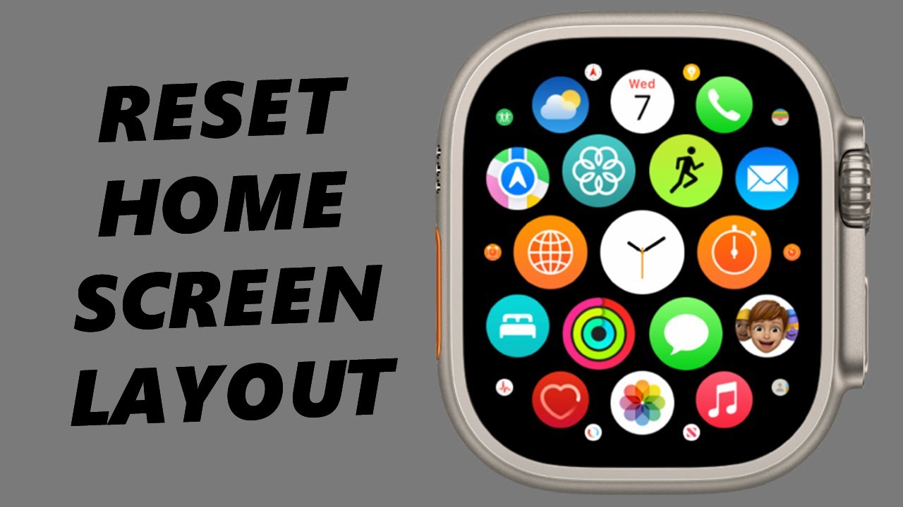 How To Reset Home Screen Layout On Apple Watch 8 Ultra 7 6 5