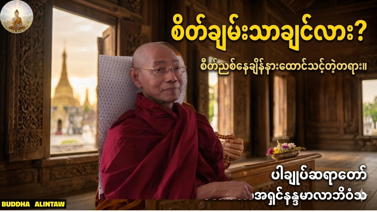စိတ်ချမ်းသာချင်လား?စိတ်ညစ်နေချိန်နားထောင်သင့်တဲ့တရား။ပါချုပ်ဆရာတော်ဘုရား ဒေါက်တာအရှင်နန္ဒမာလာဘိဝံသ