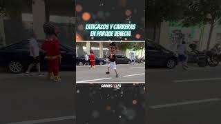 Latigazos y carreras en los #cabezudos de Parque Venecia, #zaragoza | 1-7-23