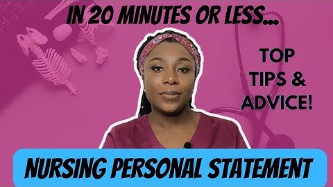 Hoe schrijf je SNEL een persoonlijke verklaring voor de opleiding verpleegkunde!