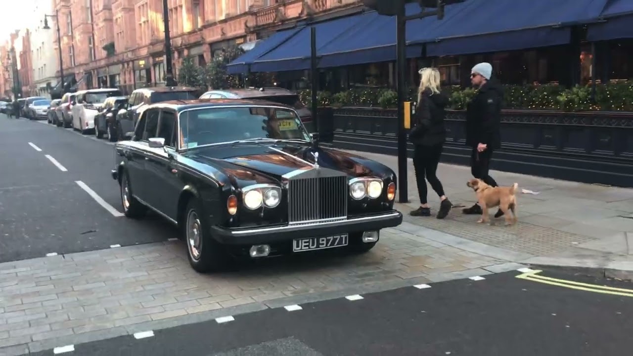 Two Tone Classic Rolls-Royce Silver Shadow II Classic Luxury Car Spotted In Mayfair London