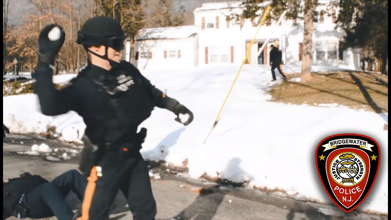 Bridgewater Police Epic Snowball Fight