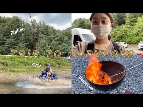 🚗Road trip to Gapyeong, Korea for AdVeNtUrE! | Zipline, ATV, Barbecue | Travel vlog