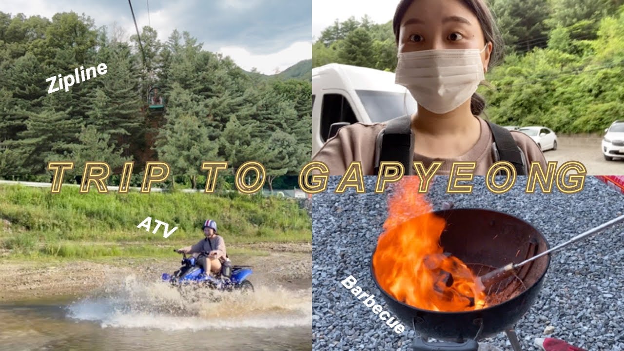 🚗Road trip to Gapyeong, Korea for AdVeNtUrE! | Zipline, ATV, Barbecue | Travel vlog