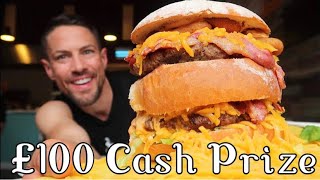 £100 Cash Prize in Scotland | Hogan's Crusty Cob Burger Challenge | Faster Than @RandySantel!
